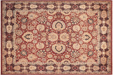 handmade Traditional Red Blue Hand Knotted RECTANGLE 100% WOOL area rug 8x10