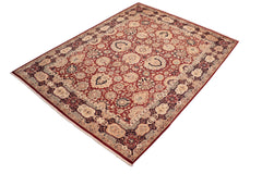handmade Traditional Red Blue Hand Knotted RECTANGLE 100% WOOL area rug 8x10