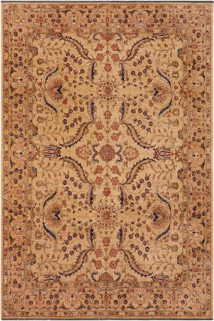 handmade Traditional Kafkaz Beige Tan Hand Knotted RECTANGLE 100% WOOL area rug 9 x 12