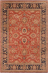 handmade Traditional Kafkaz Peach Blue Hand Knotted RECTANGLE 100% WOOL area rug 9 x 11