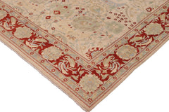 handmade Traditional Kafkaz Beige Rust Hand Knotted RECTANGLE 100% WOOL area rug 9 x 12