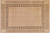 handmade Modern Kafkaz Nude Tan Hand Knotted RECTANGLE 100% WOOL area rug 9' x 12'