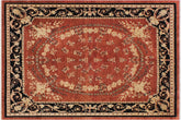 handmade Traditional Kafkaz Rust Black Hand Knotted RECTANGLE 100% WOOL area rug 9x12