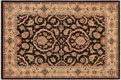 handmade Traditional Kafkaz Brown Tan Hand Knotted RECTANGLE 100% WOOL area rug 9x12