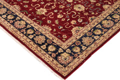 handmade Traditional Kafkaz Red Blue Hand Knotted RECTANGLE 100% WOOL area rug 9x12