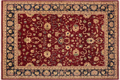 handmade Traditional Kafkaz Red Blue Hand Knotted RECTANGLE 100% WOOL area rug 9x12