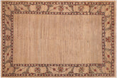 handmade Modern Gabbeh Beige Rust Hand Knotted RECTANGLE 100% WOOL area rug 6' x 9'
