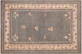 handmade Modern Gabbeh Blue Orange Hand Knotted RECTANGLE 100% WOOL area rug 6' x 9'