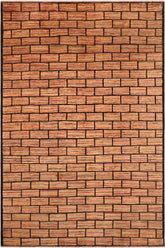 handmade Modern Gabbeh Black Beige Hand Knotted RECTANGLE 100% WOOL area rug 6 x 9