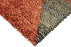 handmade Modern Gabbeh Rust Brown Hand Knotted RECTANGLE 100% WOOL area rug 7 x 10