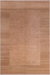 handmade Modern Gabbeh Tan Multi Hand Knotted RECTANGLE 100% WOOL area rug 6 x 9