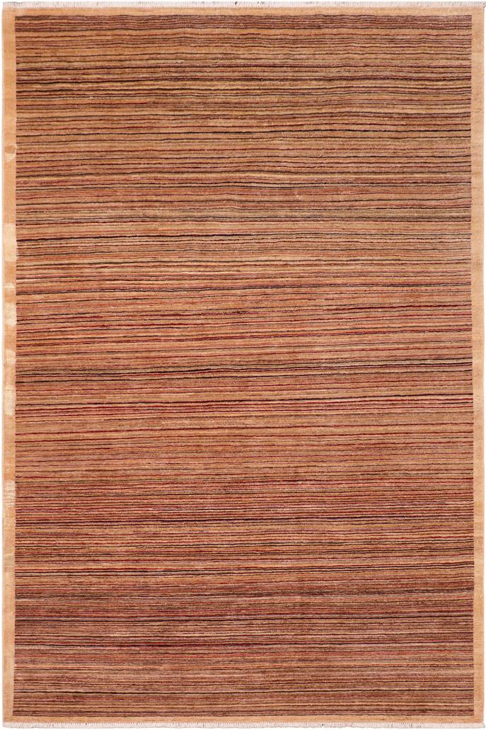 handmade Modern Gabbeh Tan Beige Hand Knotted RECTANGLE 100% WOOL area rug 6  x 9