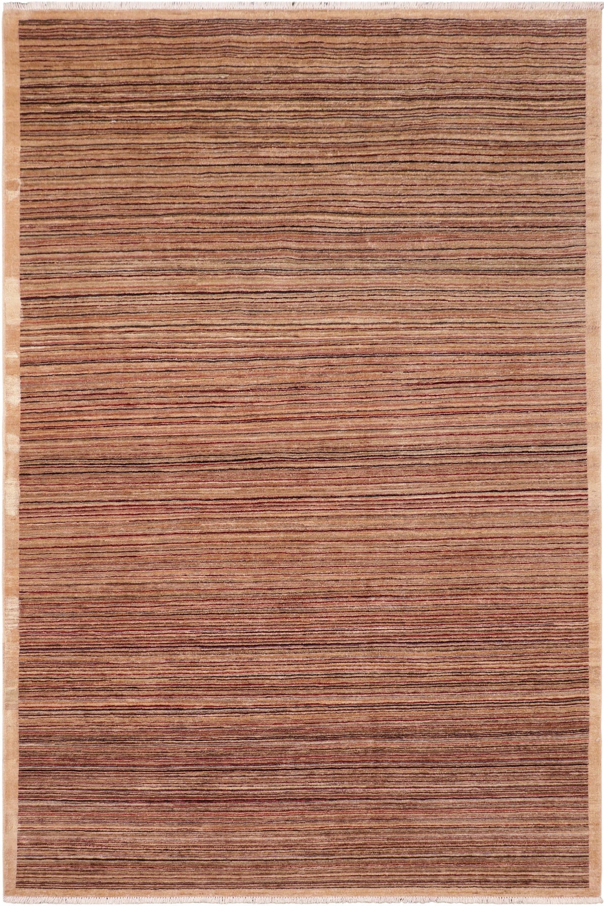 Shabby Chic Gabbeh Cheryll Tan/Beige Wool Rug - 6'1'' x 8'9''