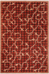 handmade Transitional Kafkaz Rust Black Hand Knotted RECTANGLE 100% WOOL area rug 6 x 9