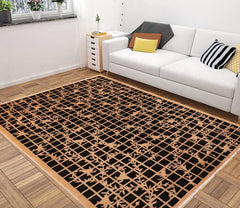 handmade Transitional Kafkaz Black Tan Hand Knotted RECTANGLE 100% WOOL area rug 6 x 9