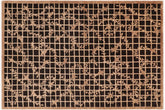 handmade Modern Kafkaz Black Tan Hand Knotted RECTANGLE 100% WOOL area rug 6' x 9'