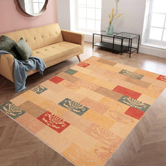 handmade Modern Kafkaz Tan Brown Hand Knotted RECTANGLE 100% WOOL area rug 6  x 9