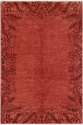 handmade Modern Kafkaz Red Red Hand Knotted RECTANGLE 100% WOOL area rug 6 x 8