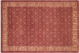 handmade Modern Kafkaz Red Tan Hand Knotted RECTANGLE 100% WOOL area rug 6' x 9'