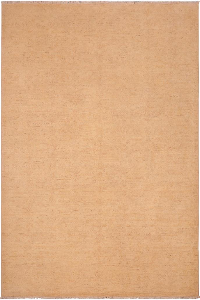 handmade Transitional Kafkaz Tan Tan Hand Knotted RECTANGLE 100% WOOL area rug 6 x 9