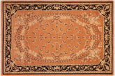 handmade Transitional Kafkaz Rust Black Hand Knotted RECTANGLE 100% WOOL area rug 6' x 9'