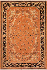 handmade Traditional Kafkaz Rust Black Hand Knotted RECTANGLE 100% WOOL area rug 6 x 9