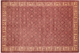 handmade Modern Kafkaz Red Gold Hand Knotted RECTANGLE 100% WOOL area rug 6' x 9'