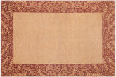 Modern Ziegler Gwenda Beige/Brown Wool Rug - 5'11'' x 8'8''