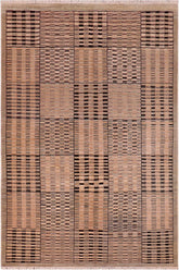 handmade Modern Kafkaz Lt. Green Multi Hand Knotted RECTANGLE 100% WOOL area rug 6 x 9