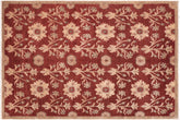 handmade Modern Kafkaz Rust Brown Hand Knotted RECTANGLE 100% WOOL area rug 6' x 9'