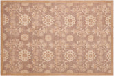 handmade Modern Kafkaz Brown Gold Hand Knotted RECTANGLE 100% WOOL area rug 6' x 9'