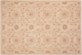 handmade Modern Kafkaz Beige Gold Hand Knotted RECTANGLE 100% WOOL area rug 6' x 9'