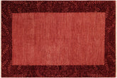 handmade Modern Kafkaz Red Red Hand Knotted RECTANGLE 100% WOOL area rug 6' x 8'
