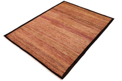 handmade Modern Gabbeh Beige Black Hand Knotted RECTANGLE 100% WOOL area rug 6 x 9