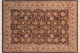 handmade Transitional Brown Taupe Hand Knotted RECTANGLE 100% WOOL area rug 6x9