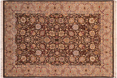 handmade Transitional Brown Taupe Hand Knotted RECTANGLE 100% WOOL area rug 6x9