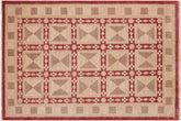 handmade Modern Kafkaz Red Tan Hand Knotted RECTANGLE 100% WOOL area rug 6' x 9'