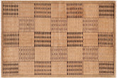 handmade Modern Kafkaz Tan Brown Hand Knotted RECTANGLE 100% WOOL area rug 6' x 9'
