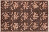 handmade Modern Kafkaz Brown Tan Hand Knotted RECTANGLE 100% WOOL area rug 6' x 9'