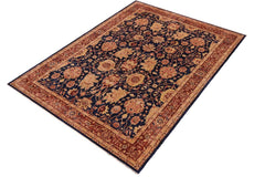 handmade Traditional Kafkaz Blue Lt. Brown Hand Knotted RECTANGLE 100% WOOL area rug 10 x 14