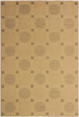 handmade Modern Kafkaz Tan Green Hand Knotted RECTANGLE 100% WOOL area rug 10  x 14