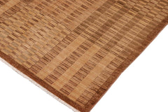 handmade Modern Kafkaz Lt. Brown Green Hand Knotted RECTANGLE 100% WOOL area rug 10  x 14