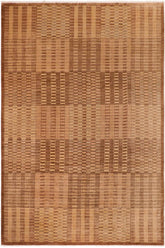 handmade Modern Kafkaz Lt. Brown Green Hand Knotted RECTANGLE 100% WOOL area rug 10 x 14