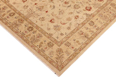 handmade Traditional Kafkaz Beige Tan Hand Knotted RECTANGLE 100% WOOL area rug 10 x 14