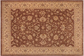 handmade Traditional Kafkaz Brown Lt. Gold Hand Knotted RECTANGLE 100% WOOL area rug 10x14