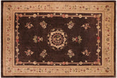 handmade Traditional Kafkaz Brown Tan Hand Knotted RECTANGLE 100% WOOL area rug 10' x 14'
