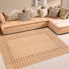 handmade Transitional Kafkaz Tan Brown Hand Knotted RECTANGLE 100% WOOL area rug 6 x 9