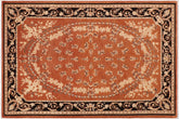 Bohemian Ziegler Yanira Rust/Black Wool Rug - 6'3'' x 8'10''
