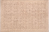 handmade Modern Kafkaz Tan Brown Hand Knotted RECTANGLE 100% WOOL area rug 6' x 9'