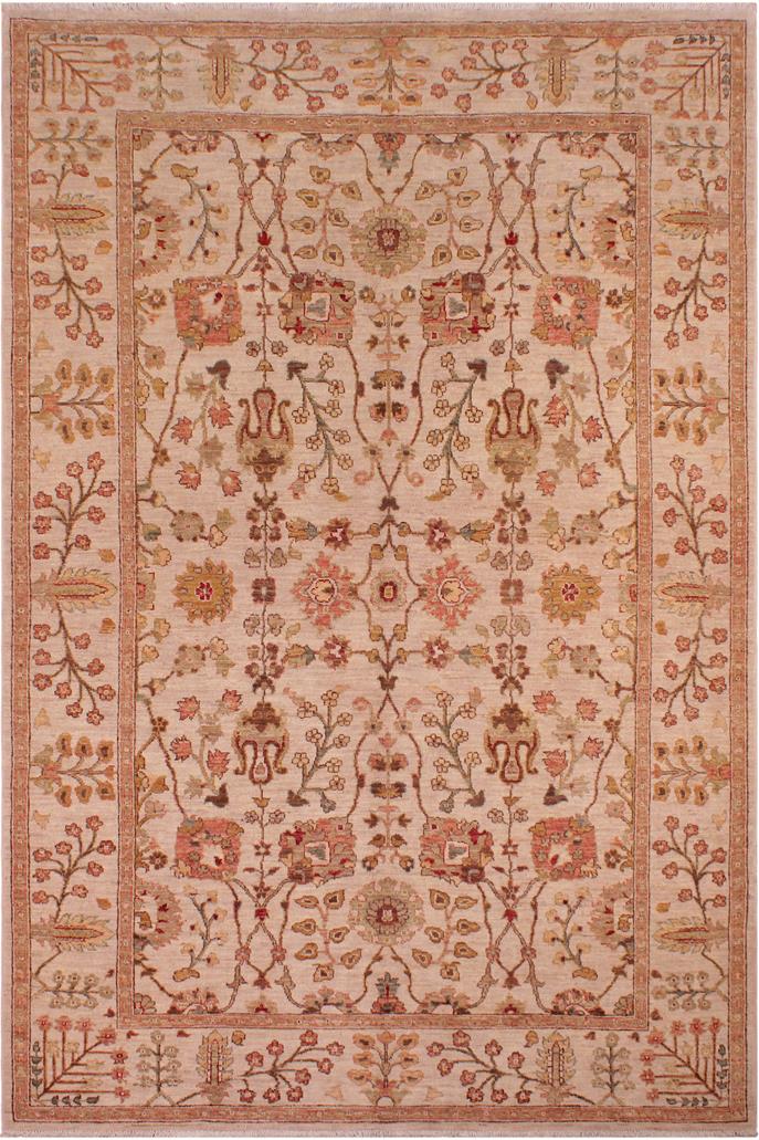 handmade Traditional Kafkaz Beige Lt.orange Hand Knotted RECTANGLE 100% WOOL area rug 6 x 9